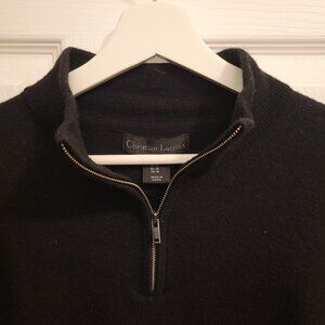 Christian Lacroix Men's Black Extra Fine Merino Sweater Size M